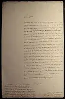 Handwritten letter by Descartes, December 1638
