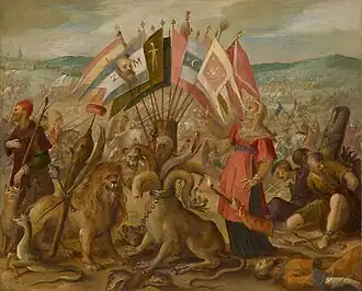 Battle of Braşov (1603): Different flags captured in 1601 by Michael and Basta