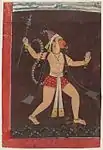 Hanuman painted by Pahari Painter