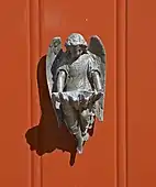 Angel door knocker in Harderwijk, the Netherlands