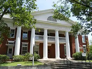 The Harris County Courthouse is located in Hamilton. The building was designed by Georgia-born architect Edward Columbus Hosford.