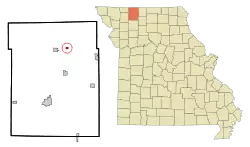 Location of Blythedale, Missouri