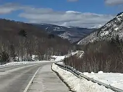 Looking north along U.S. Route 302 in Hart's Location