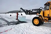 Torne river ice harvest.