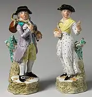Harvester and companion, c. 1790, 7.5 inches high
