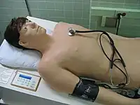 Current version of Harvey showing stethoscope and control interface.