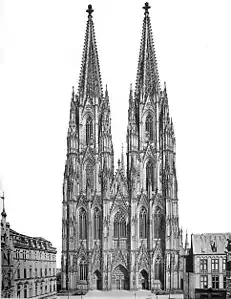 The west front of the completed cathedral in 1911