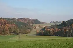 the valley of the Haselbach from west to east