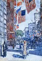 Flags, Fifth Avenue, 1918