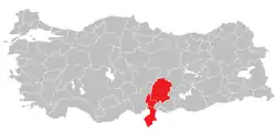 Location of Hatay Subregion