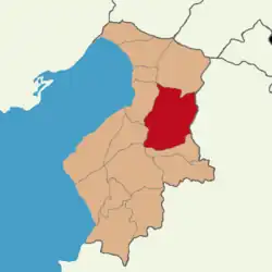 Map showing Kırıkhan District in Hatay Province