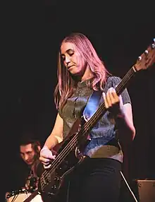 Hatchie performing live in Los Angeles, 2018
