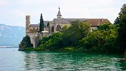Hautecombe Abbey on the Lac du Bourget