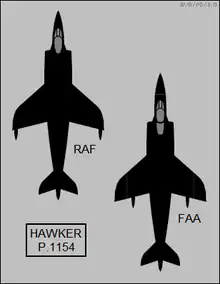 Plan views of two jet aeroplanes