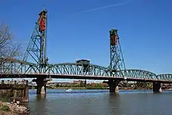 Hawthorne Bridge (in Portland, Oregon, U.S.), built in 1910, the oldest vertical-lift bridge in the United States