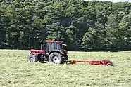 Tractor in crops