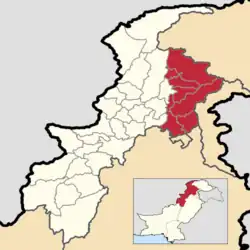 Map of Hazara Division