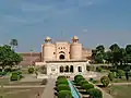 Hazuri Bagh Baradari with Lahore Fort, in background.