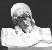 Head of Christ, what Moretti considered to be his personal magnum opus. Moretti carved the bust by hand from Alabama marble.