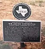 Headstone of Wm. Jacob Covington
