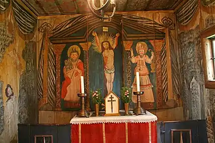 The choir with the altar.