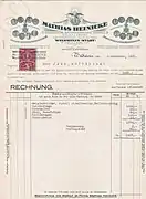 Invoice for the sale of a Heinicke violin from 1931