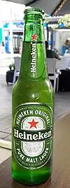 Label of a Heineken bottle