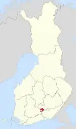 Location of Heinolan maalaiskunta