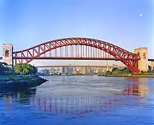 Hell Gate Bridge over the East River, New York City