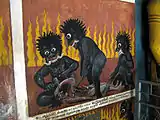A painting that depicts hell punishments
