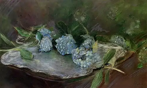 Hydrangeas,pastel, 1911