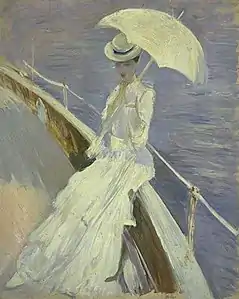 Young woman in white (Mrs. Helleu),oil on canvas, 1900