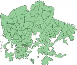 Position of Linjat within Helsinki