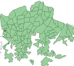 Position of Pajamäki within Helsinki