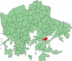 Position of Tammisalo within Helsinki