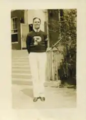 Henderson in his red PDS sweater, ca 1930.