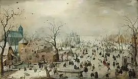 Hendrick Avercamp painted almost exclusively winter scenes of crowds.
