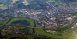 Aerial view of Hennef, May 2008