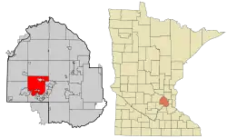 Location of Oronowithin Hennepin County, Minnesota