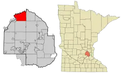 Location of the city of Rogerswithin Hennepin County, Minnesota