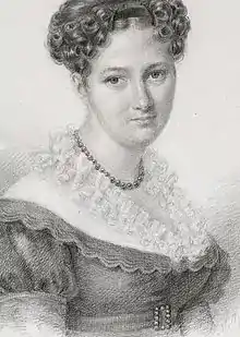 His daughter Henriette Seyler (1805–75, married Wegner) drawn by her sister Molly in 1822