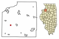 Location of Andover in Henry County, Illinois.