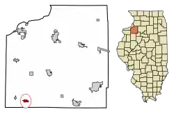 Location of Woodhull in Henry County, Illinois.