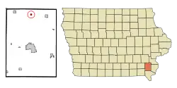 Location of Olds, Iowa