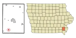 Location of Salem, Iowa