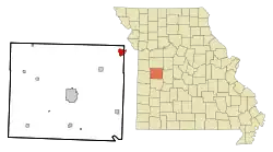 Location of Windsor, Missouri