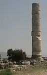 Ruins and a column.