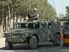 An URO VAMTAC vehicle of the Spanish Army in Herat, Afghanistan, in 2005