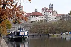 Bernburg Castle on the Saale river