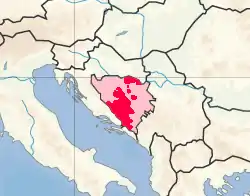 Location of Herzeg-Bosnia
